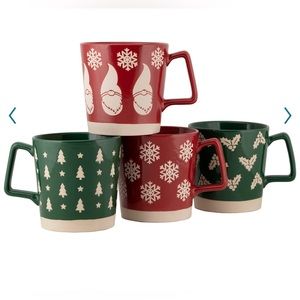 NIB! Closet Closing Sale! Vintage 10 Strawberry Street 4-pc. Holiday Mug Set